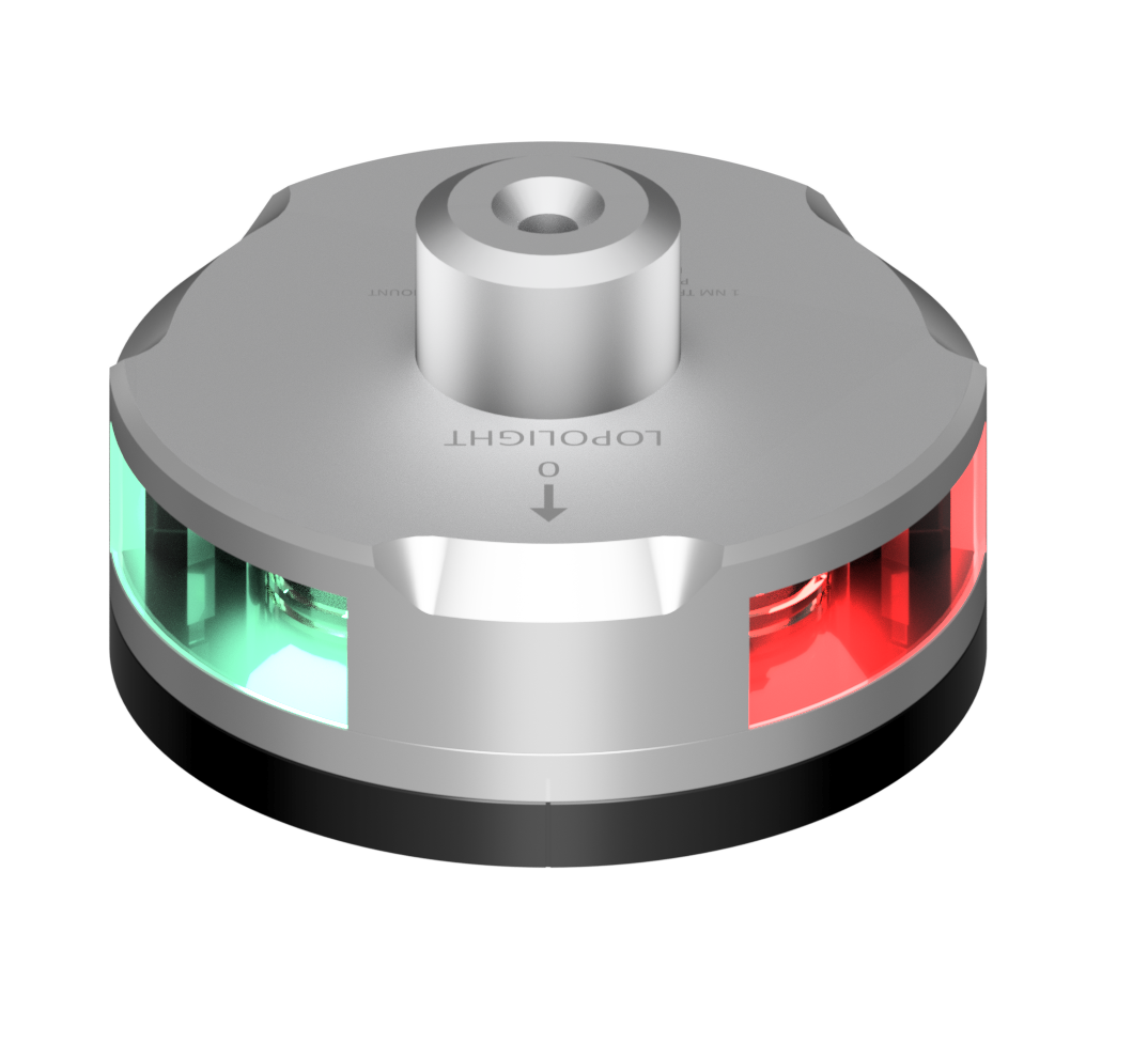 Tri-color w. windex mnt+light, silver w/FB base